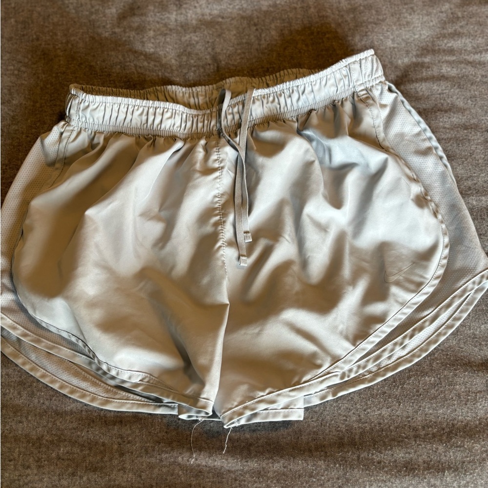 Nike lined Dri-Fit running shorts. Light grey with mesh sides size XL